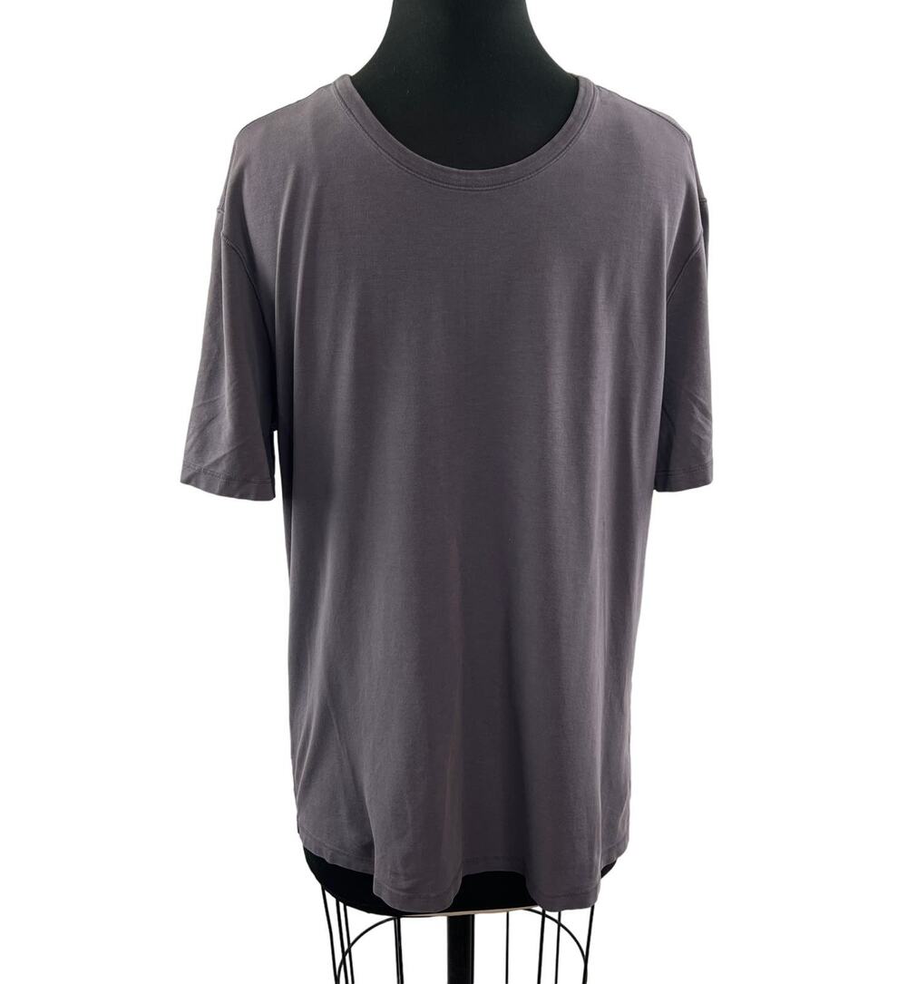 LULULEMON Mens Brown Fundamental Tee Stretch Lightweight Round Neck Classic M?